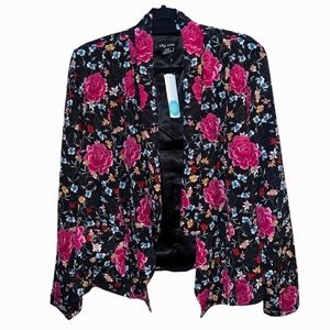 NWT City Chic Floral Beth Printed Stitch Fix Lightweight Waterfall Jacket
